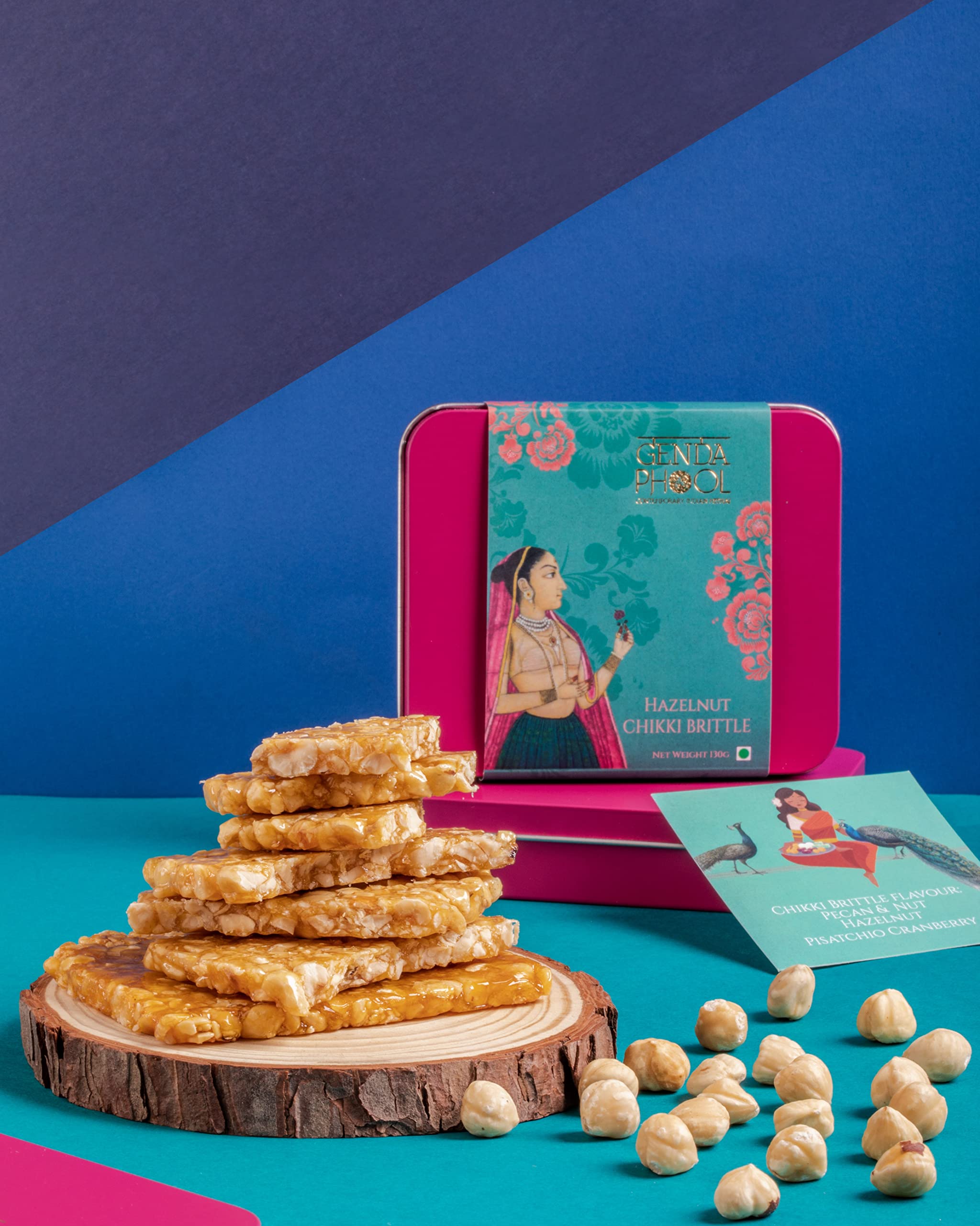 ReLIT 滝かなた ハピカチェキまとめ売り Genda Phool Chikki Brittle Gift Box | Hazelnut Chikki Brittle